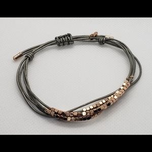 Fossil leather slide bracelet